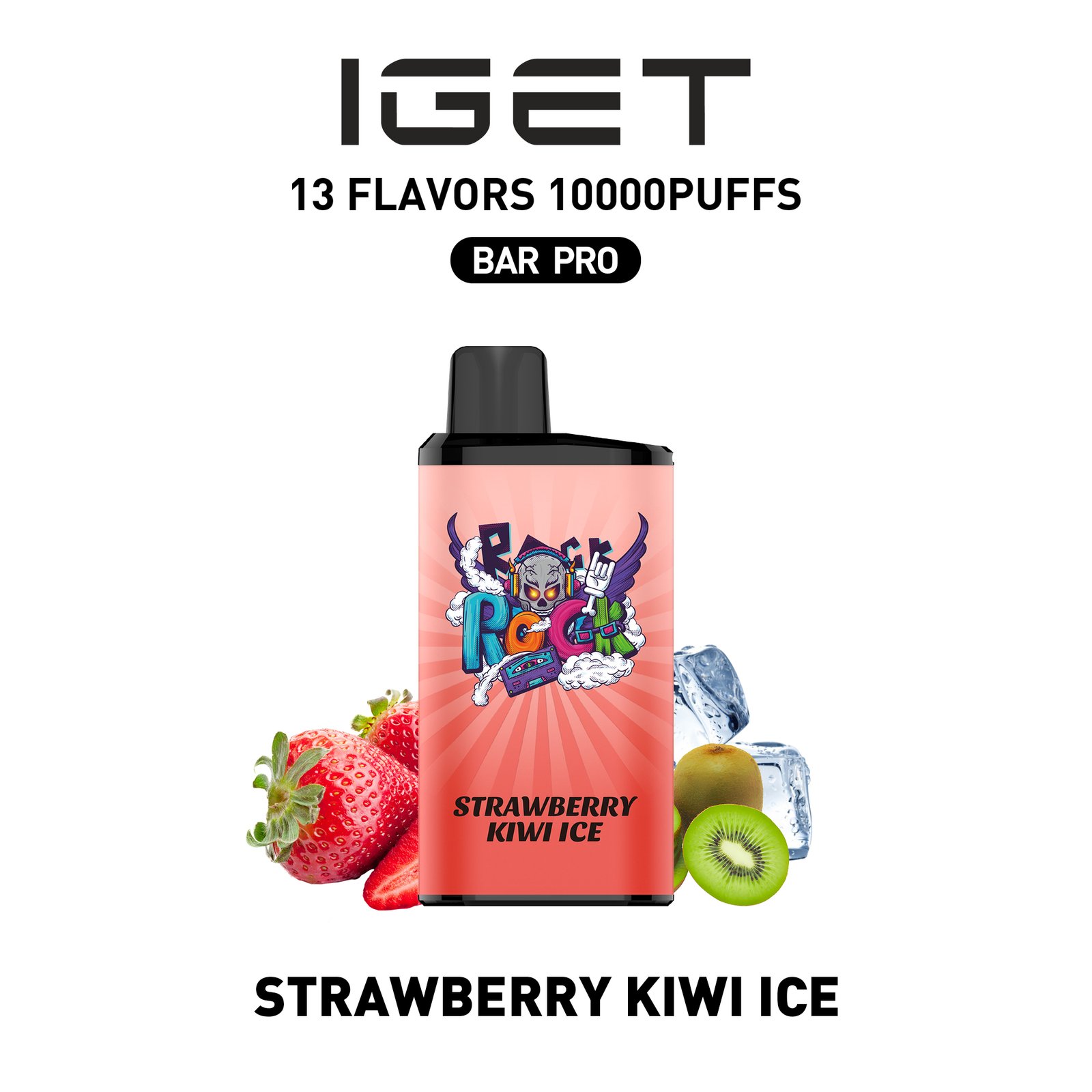 strawberry kiwi ice iget bar pro 10000 puffs