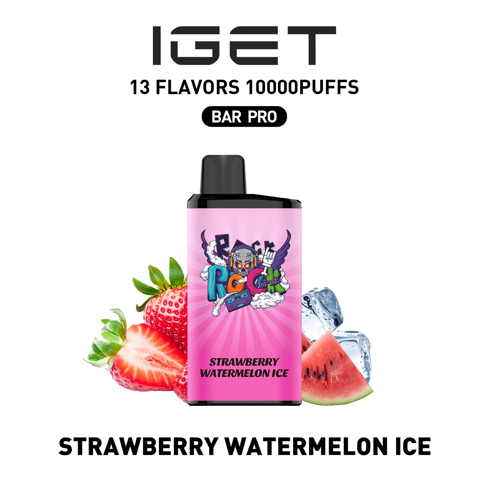 strawberry watermelon ice iget bar pro 10000 puffs